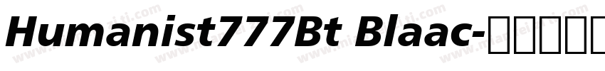 Humanist777Bt Blaac字体转换